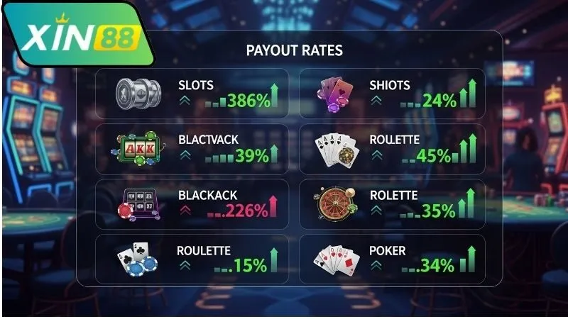 Kinh nghiệm tối ưu tỷ lệ trả thưởng casino Xin88